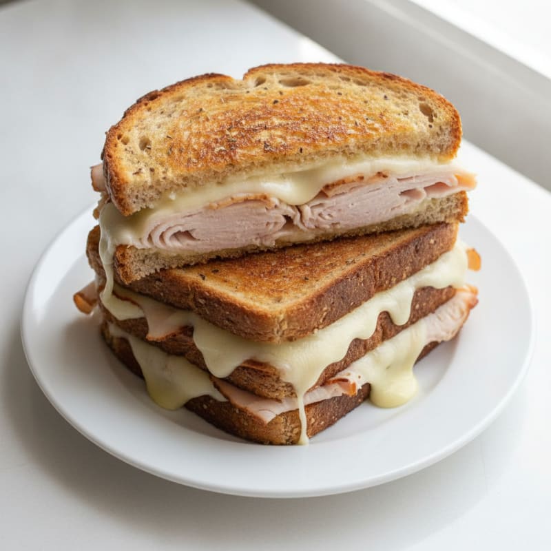 Triple-Decker Grilled Cheese Sandwich