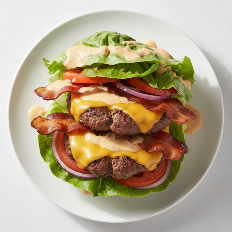 Double Bacon Cheeseburger with Secret Sauce