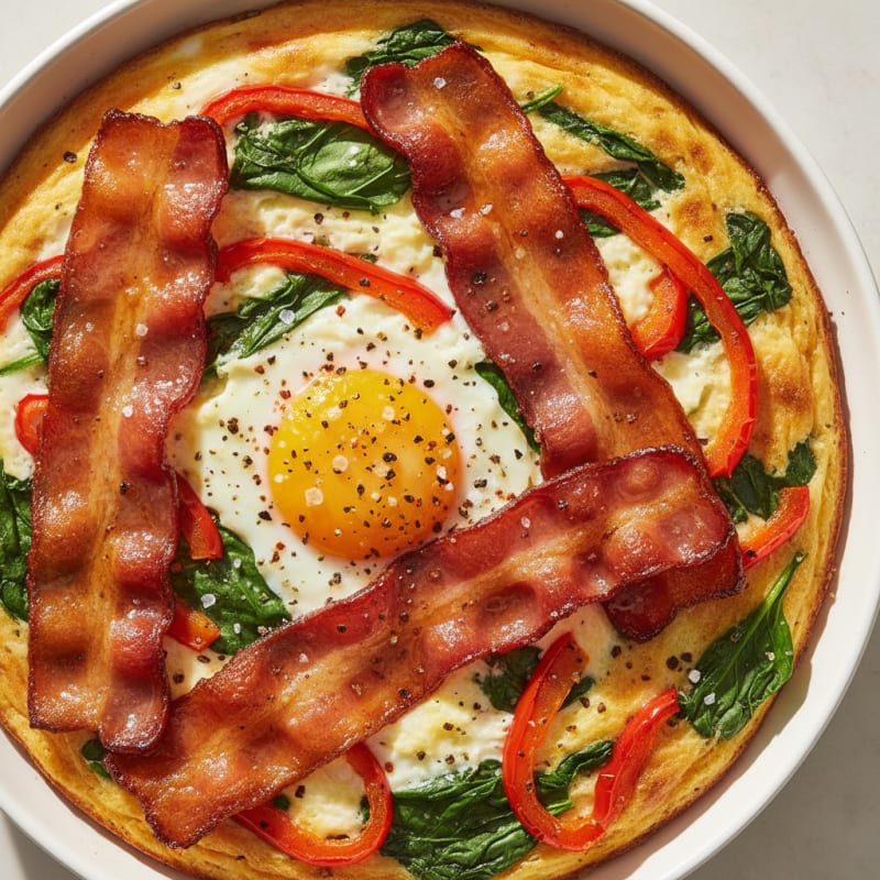 Golden Maple-Glazed Bacon & Egg Bake