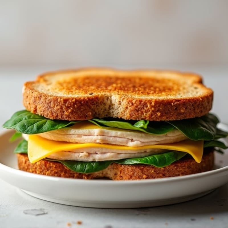 Crispy Whole Wheat Turkey and Provolone Melt