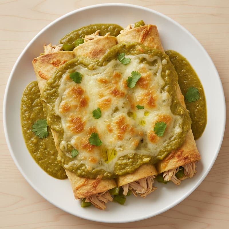 Chicken Green Chili Enchiladas
