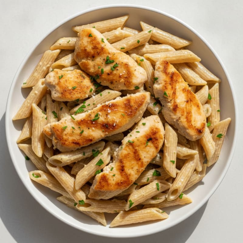 Garlic Parmesan Chicken Alfredo Pasta