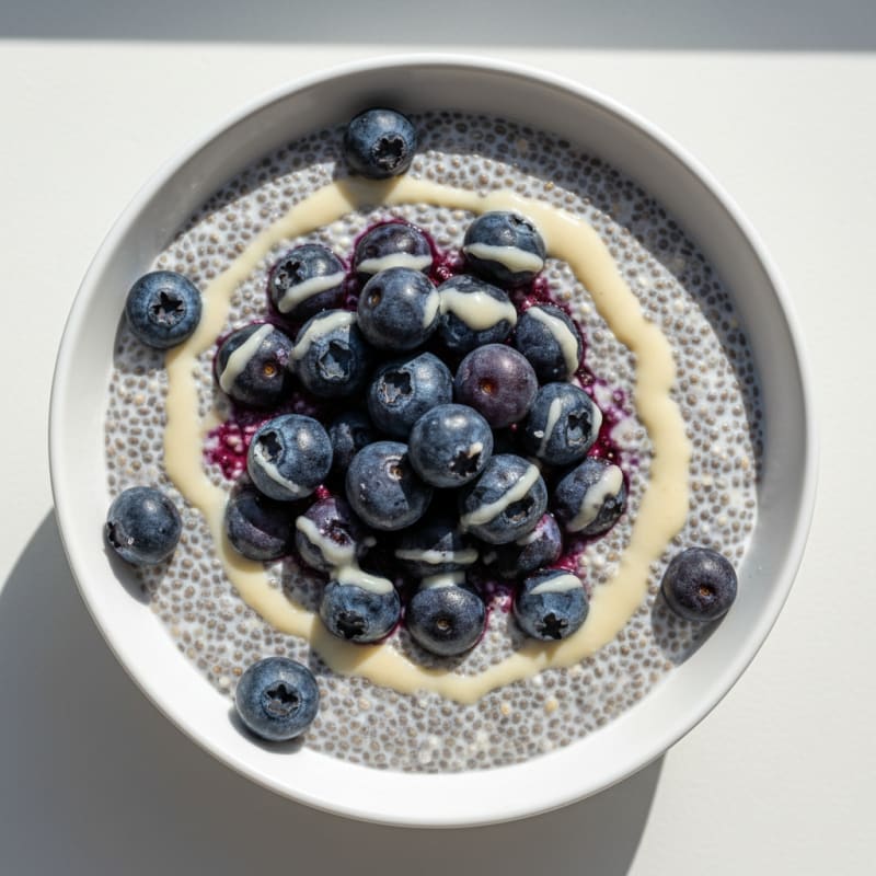 Blueberry Protein Chia Seed Pudding