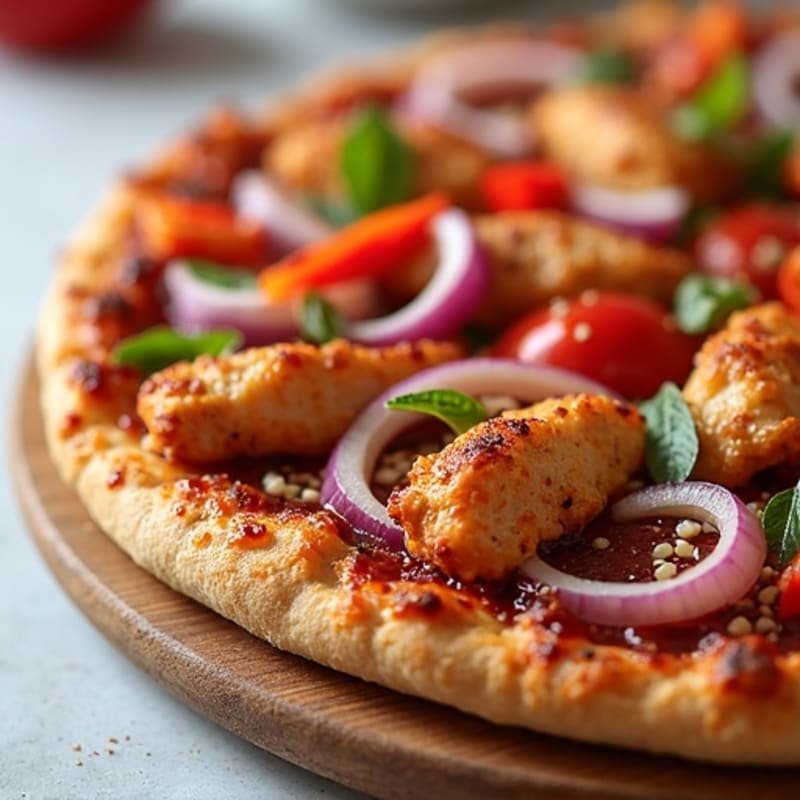 Crispy Whole Wheat BBQ Chicken Pizza