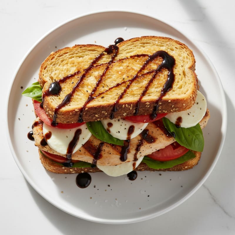 Grilled Caprese Sandwich with Balsamic Glaze