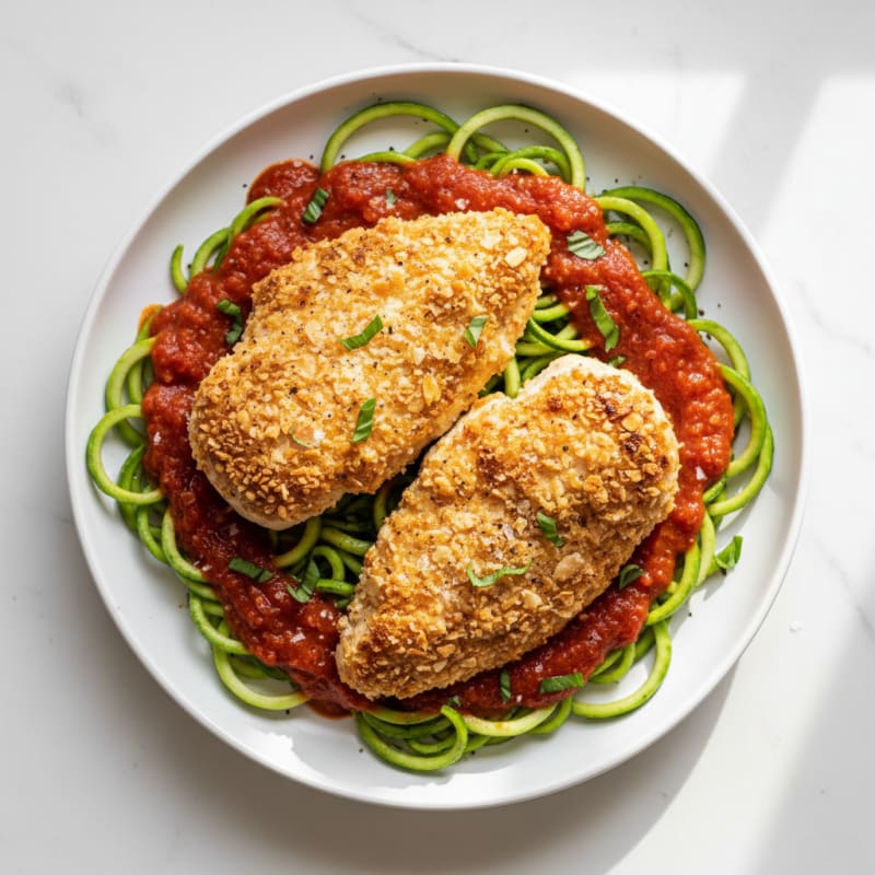 Parmesan-Crusted Chicken with Marinara Sauce