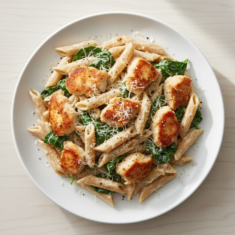 Garlic Parmesan Chicken Alfredo Pasta