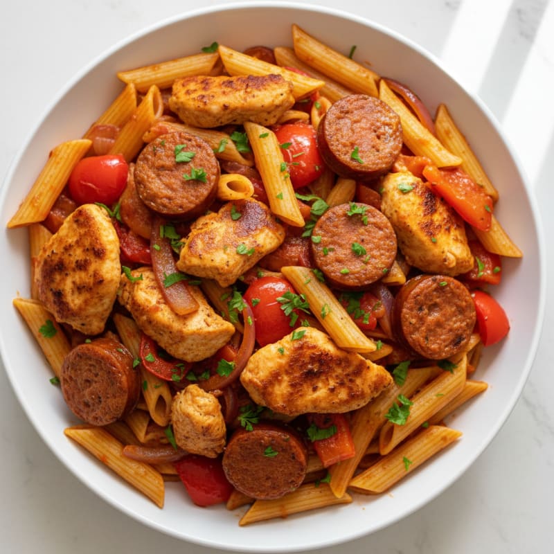 Cajun Chicken and Sausage Pasta