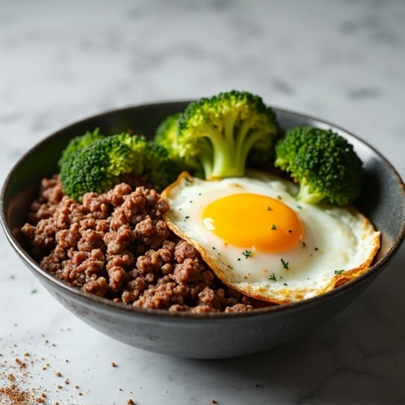 Savory Angus Ground Beef and Roasted Broccoli Bowl