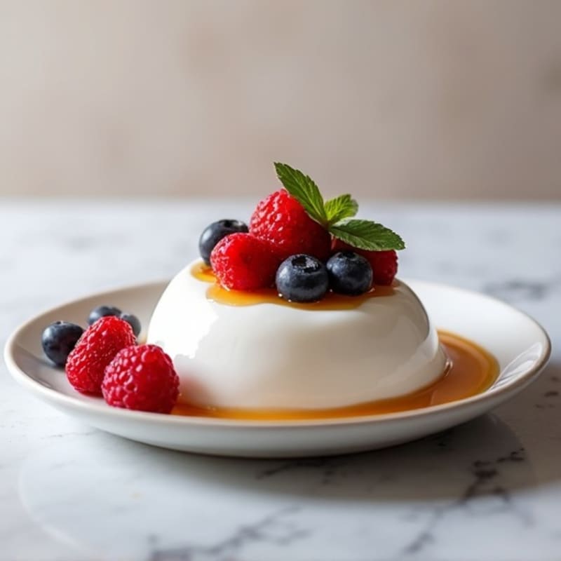 Silky Greek Yogurt Protein Pudding with Berries