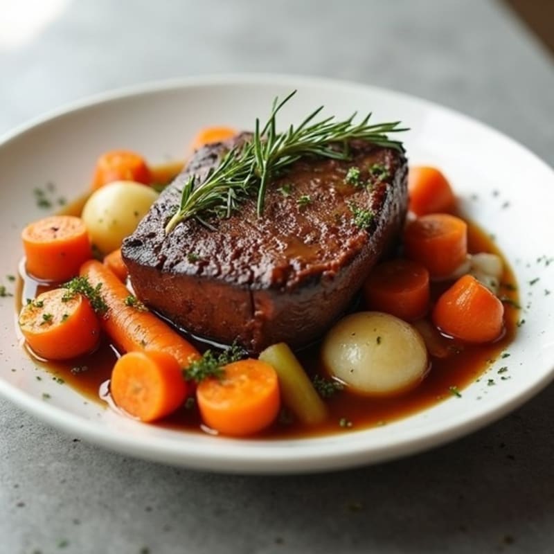 Slow-Cooked Tender Beef Pot Roast with Hearty Root Vegetables