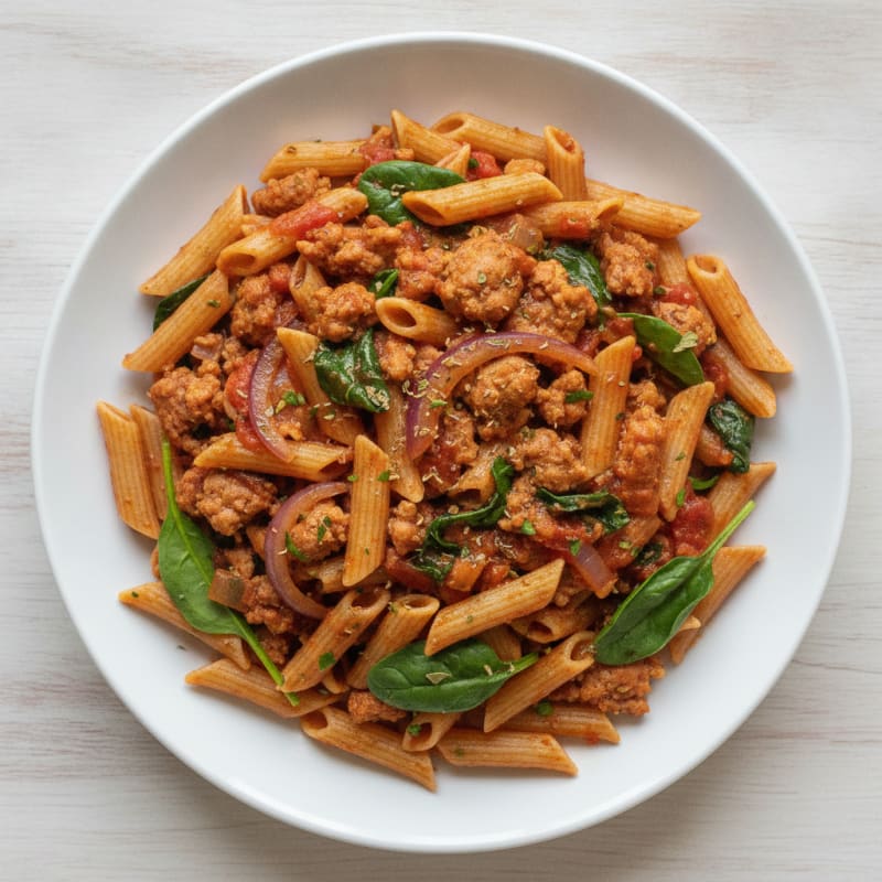 Italian Sausage and Red Onion Penne
