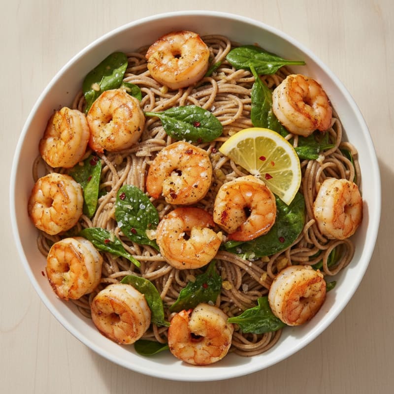 Garlic Butter Shrimp Noodle Bowl