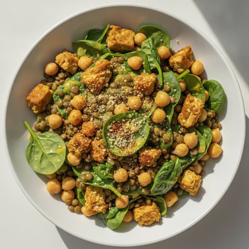 Lentil and Chickpea Power Bowl