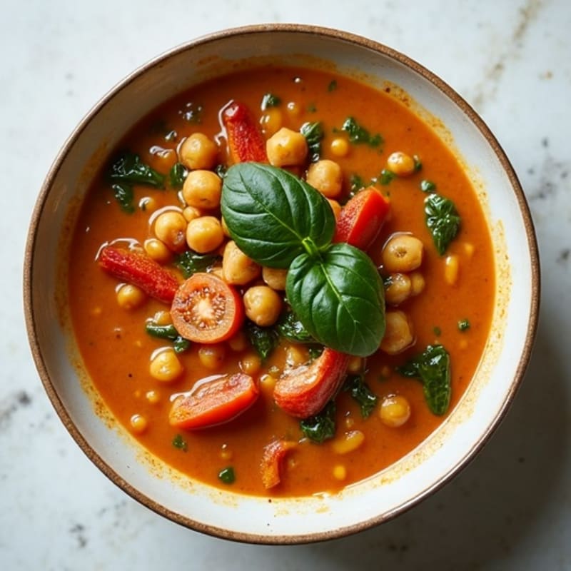 Creamy Coconut Red Lentil and Spinach Stew
