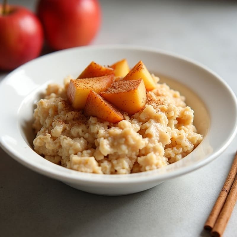 Creamy Cinnamon Baked Oats with Apples and Protein