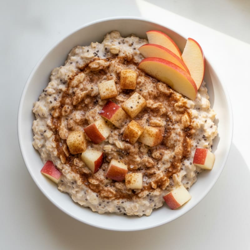 Apple Cinnamon Protein Overnight Oats