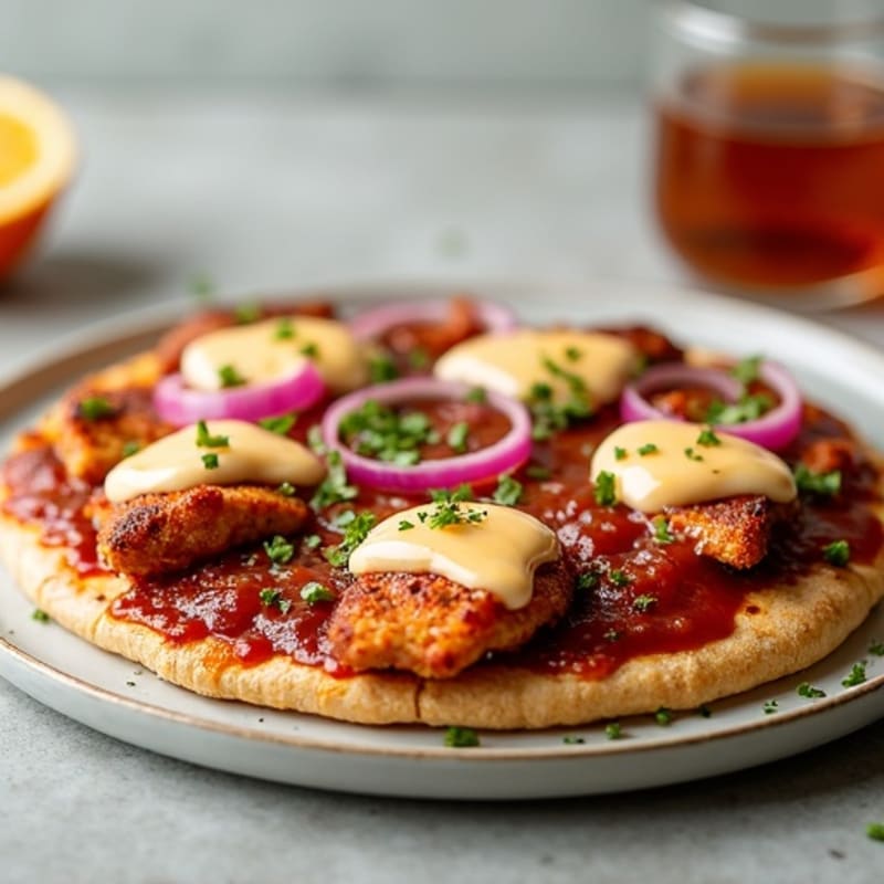 Crispy BBQ Ranch Chicken Flatbread