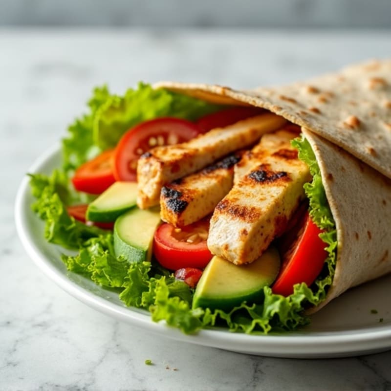 Grilled Chicken and Fresh Veggie Wrap