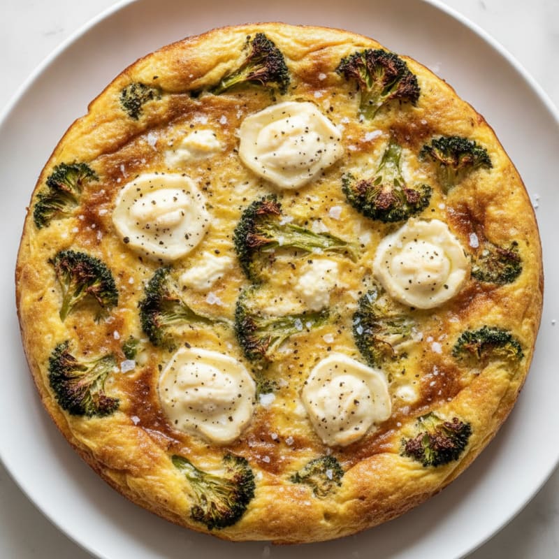 Broccoli Egg Frittata with Goat Cheese