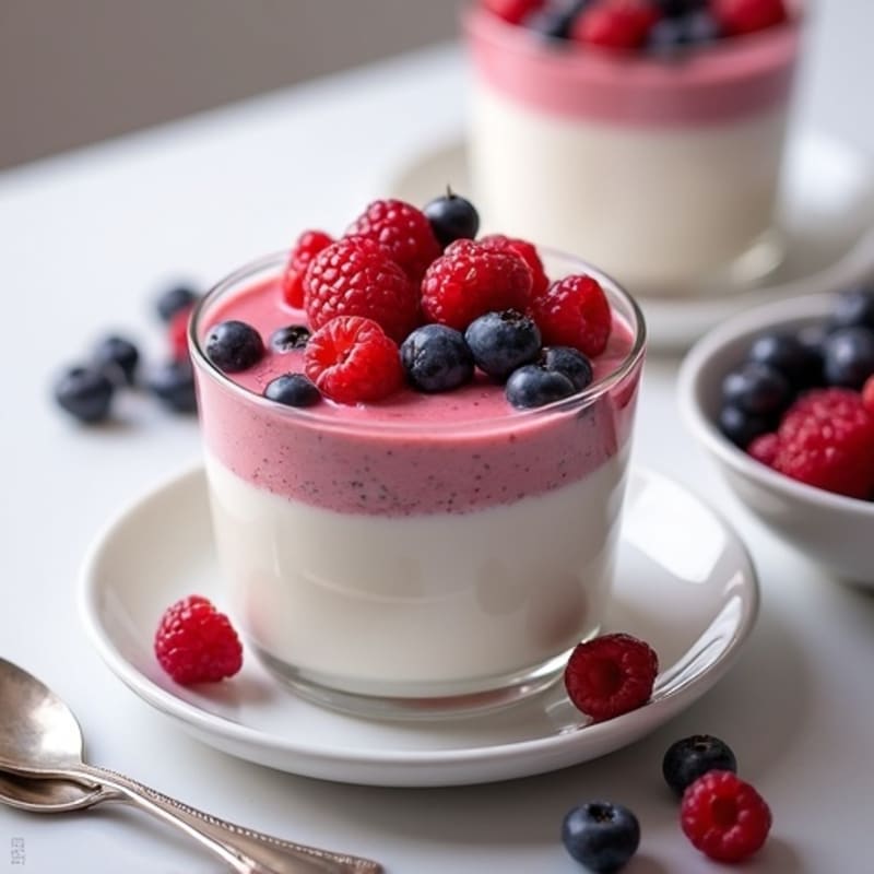 Creamy Greek Yogurt Protein Pudding with Berries