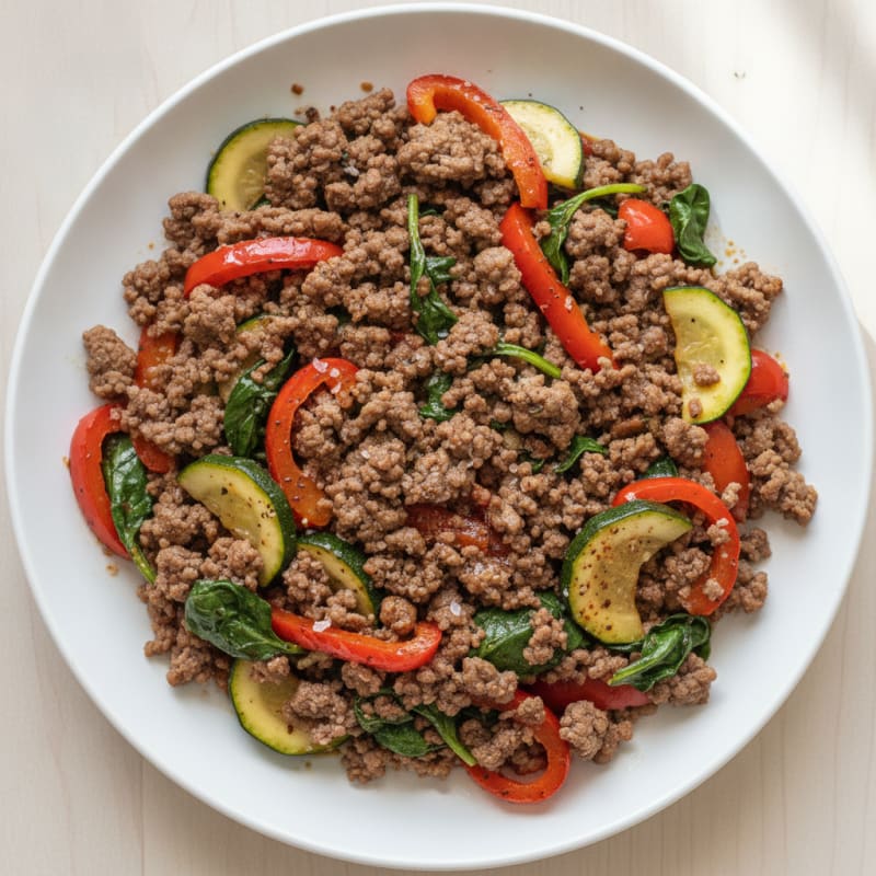 Savory Ground Beef and Vegetable Skillet