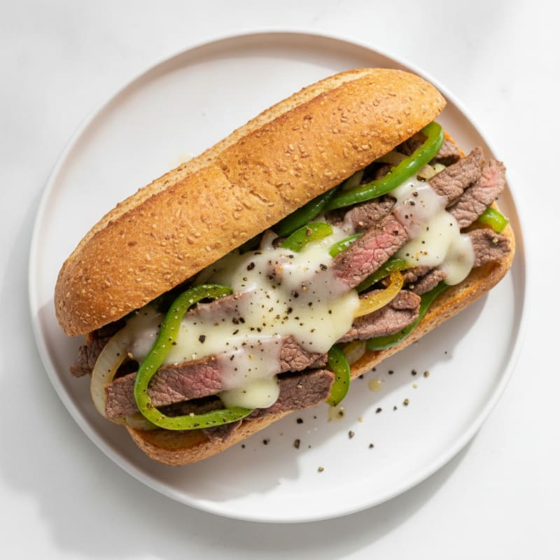 Clean-Eating Philly Cheesesteak Sandwich