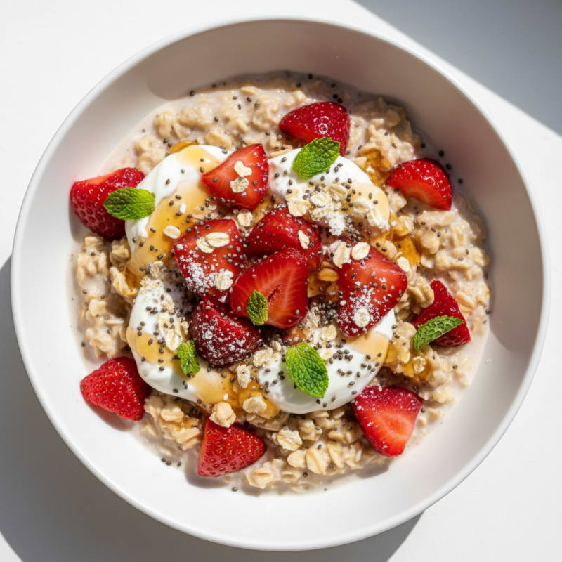 Strawberry Shortcake Overnight Oats