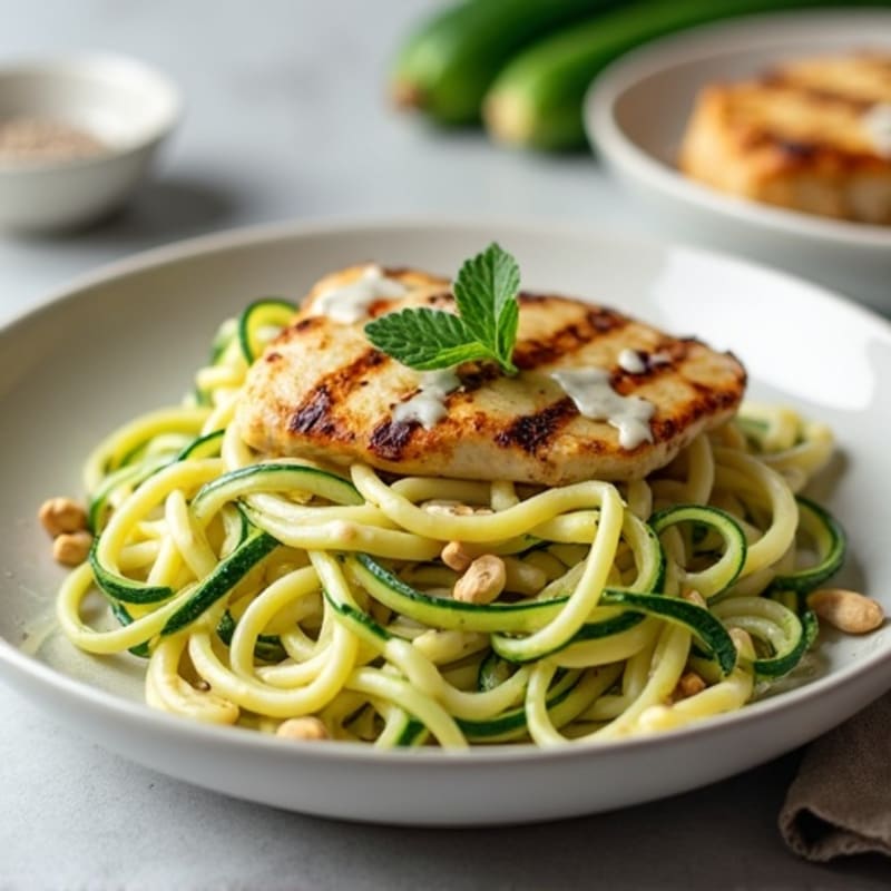 Creamy Cashew Alfredo Zucchini Noodles