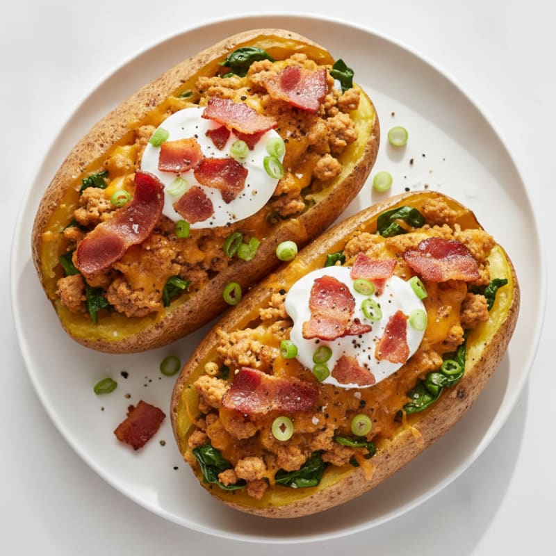 Bacon Cheddar Stuffed Potatoes