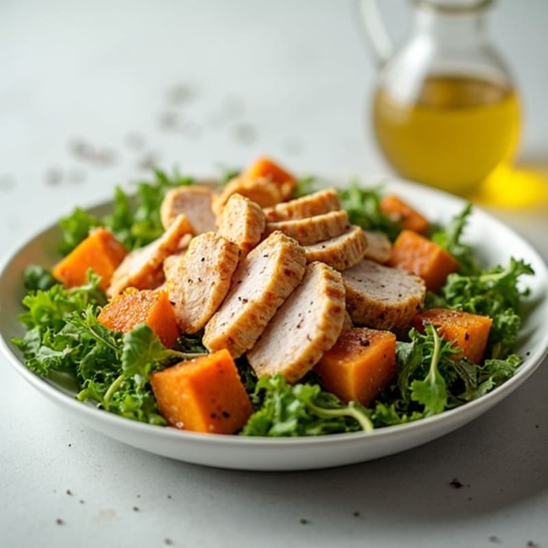 Crispy Tuna Salad with Roasted Sweet Potato Cubes