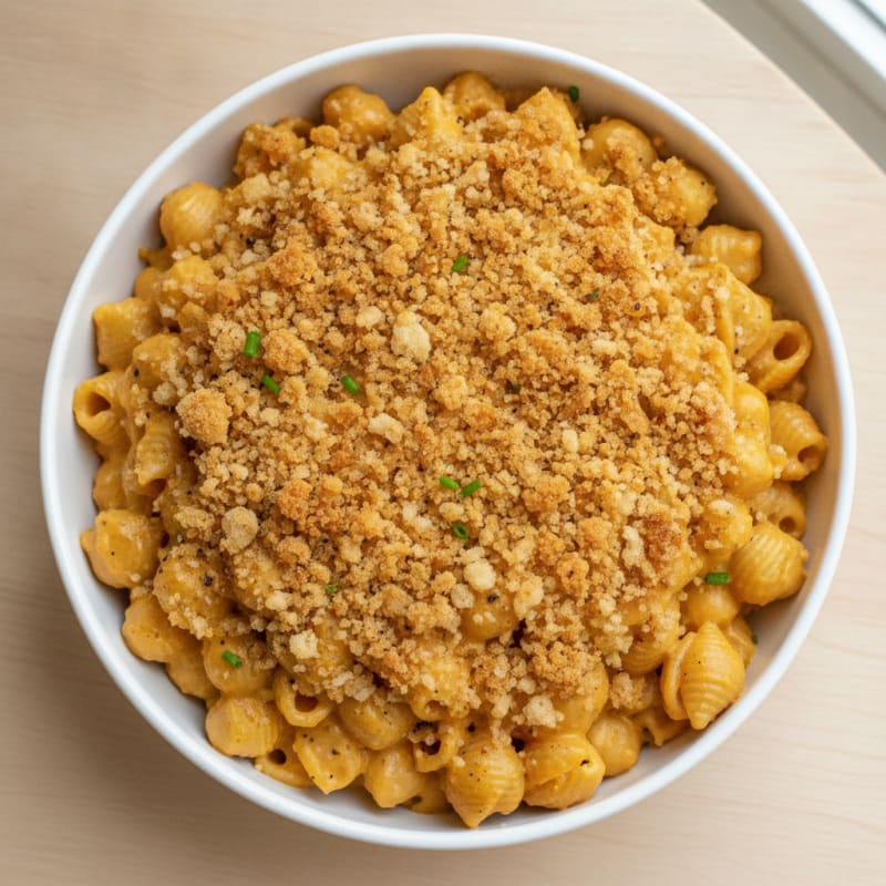 Baked Macaroni and Cheese with Toasted Breadcrumbs