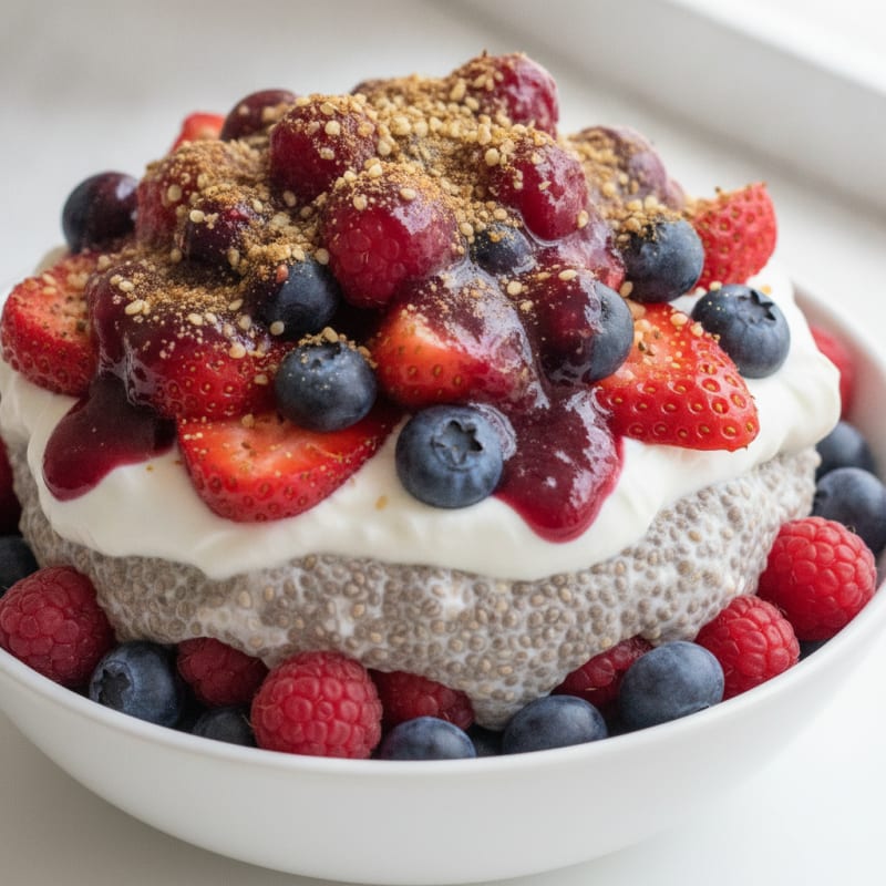 Berry Chia Seed Pudding Parfait