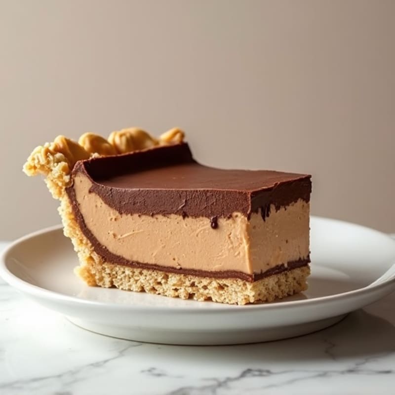 Peanut Butter Chocolate Creamy Protein Pie