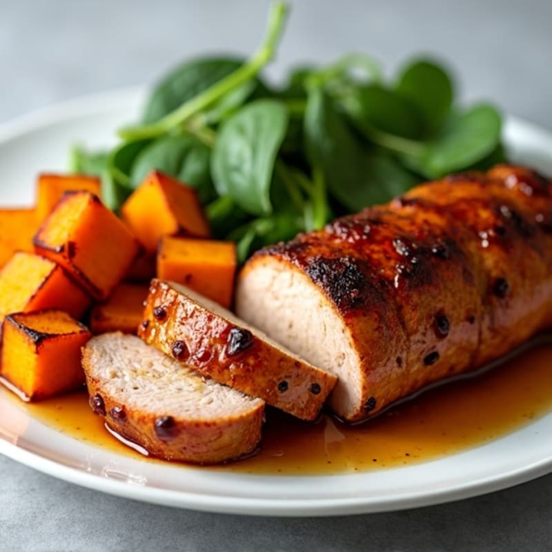Roasted Pork Tenderloin with Sweet and Savory Glaze