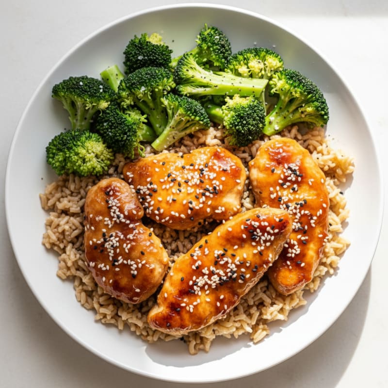 Crispy Teriyaki Chicken Tenderloins with Sesame