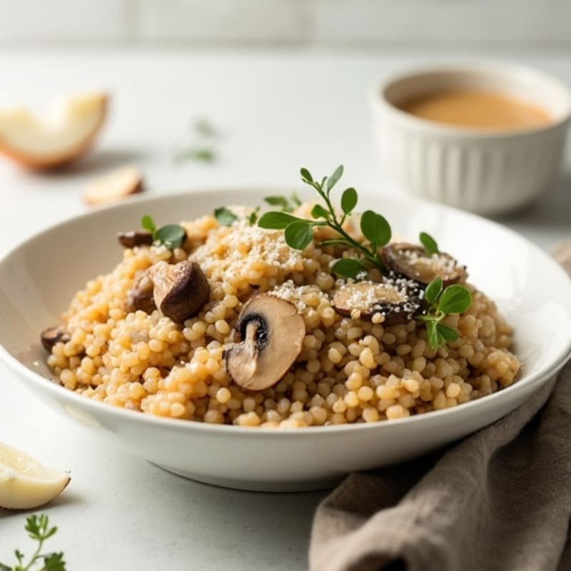 Creamy Wild Mushroom Brown Rice Risotto