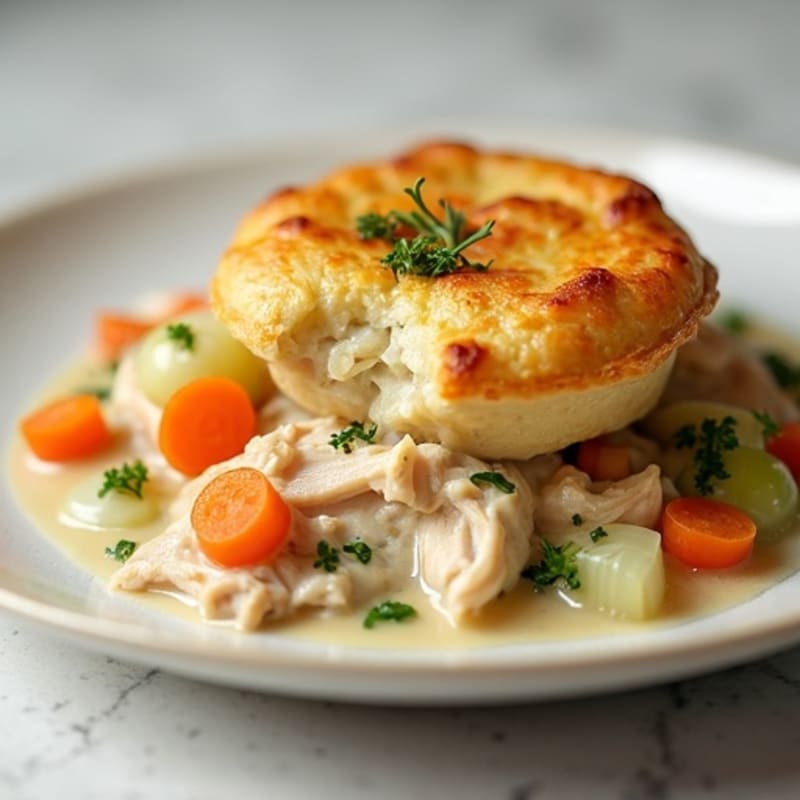 Lightened-Up Creamy Chicken and Root Vegetable Pot Pie