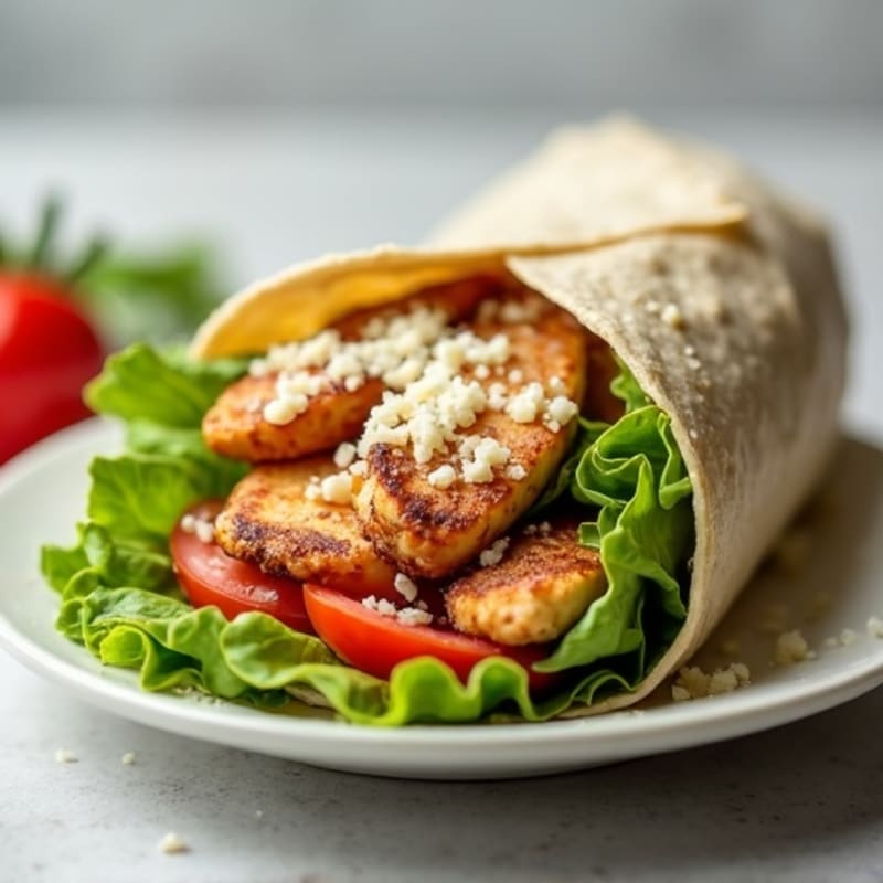 Healthy Chicken Caesar Wrap