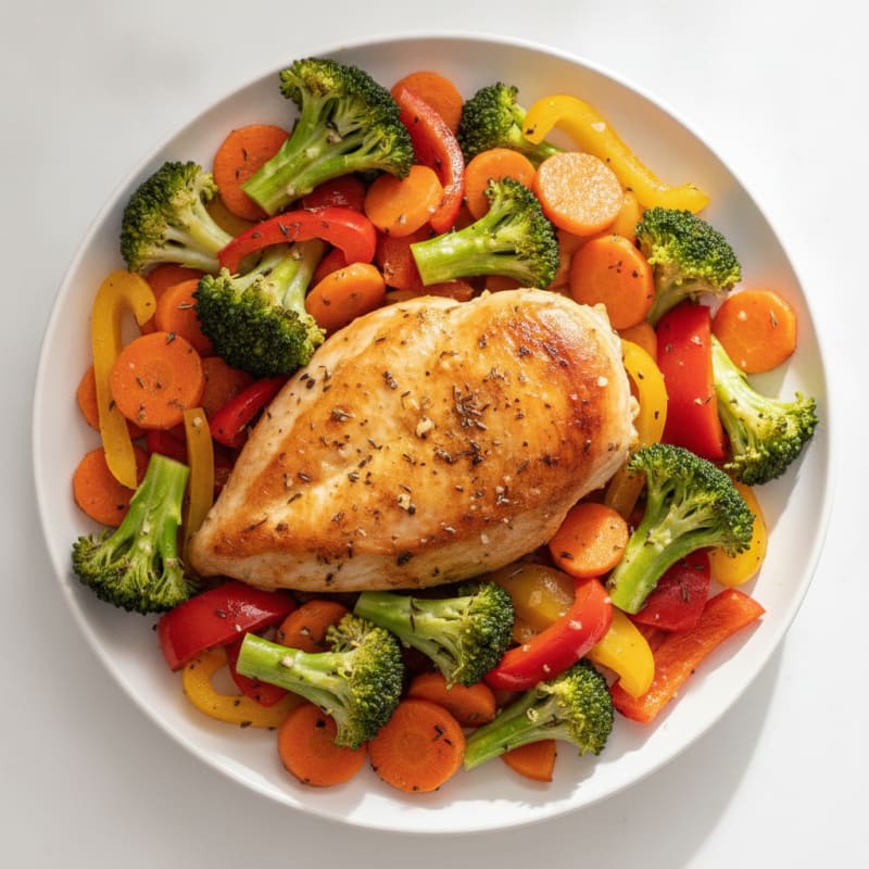Garlic Herb Roasted Chicken with Vegetables