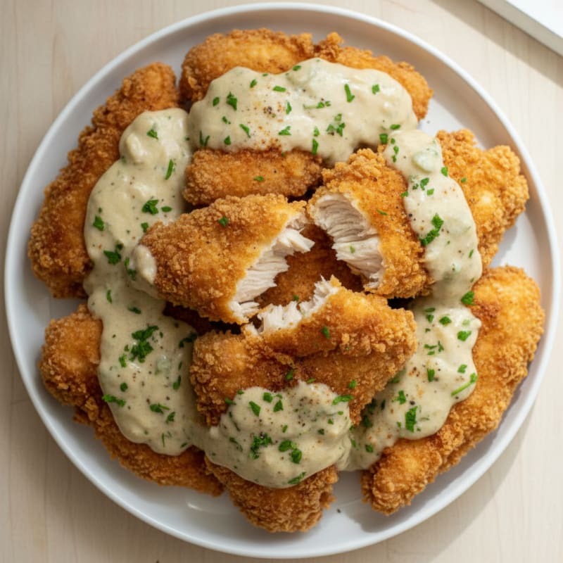 Buttermilk Fried Chicken with Creamy Gravy
