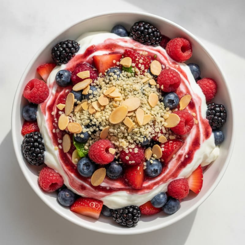 Creamy Greek Yogurt Protein Parfait with Berries