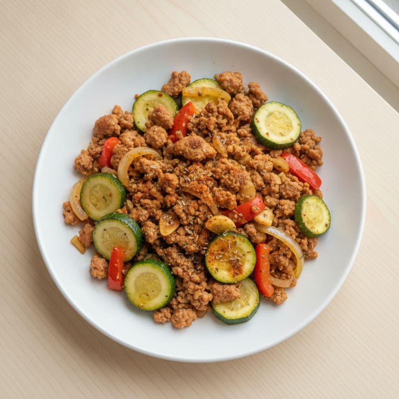 Savory Ground Turkey and Vegetable Skillet
