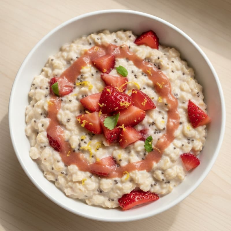 Strawberry Shortcake Overnight Oats