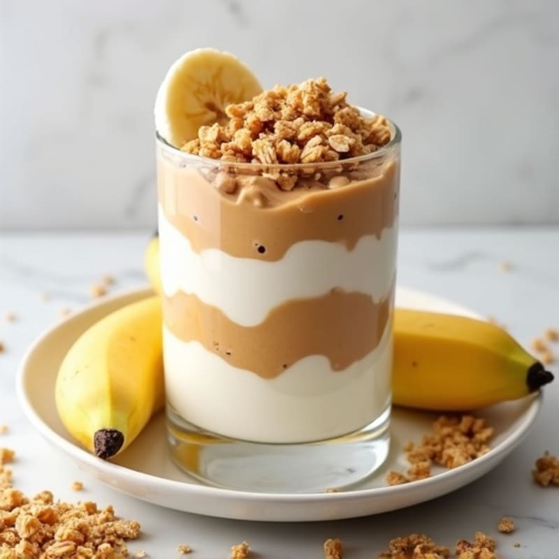 Creamy Peanut Butter Banana Protein Parfait