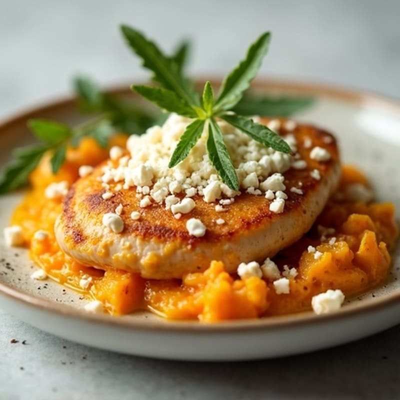 Creamy Pumpkin and Feta Chicken Bake