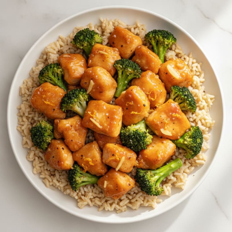 Baked Orange Chicken with Broccoli