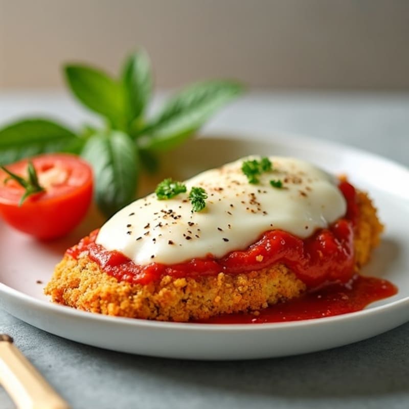 Healthy Crispy Baked Chicken Parmesan