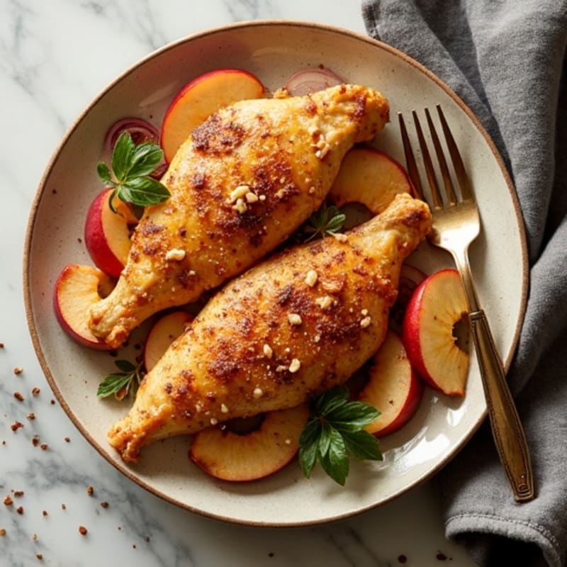 Sheet Pan Cinnamon-Spiced Chicken and Roasted Apples