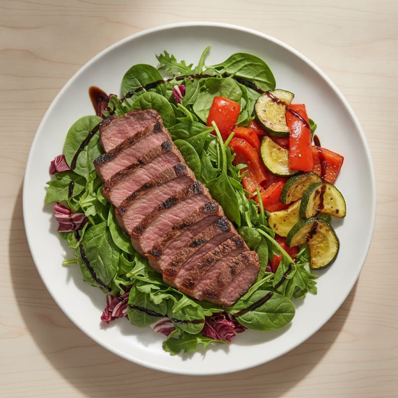 Grilled Steak Salad with Roasted Vegetables